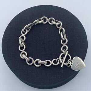 Silver Heart Charm Bracelet